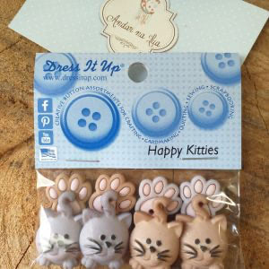 Botões Dress It happy Kitties