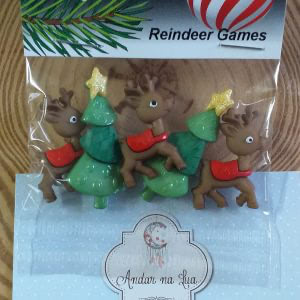 Botões Dress It Reindeer Games
