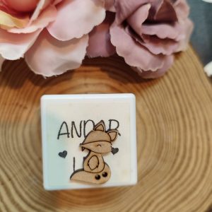 Botão Raposa em MDF
