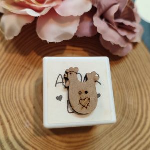 Botão Galinha em MDF
