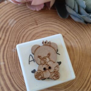 Botão Ursa em MDF