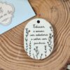 Placa Educar é semear em MDF branco