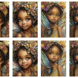 *@ New Painel Retângulo Coleção Fadas Africanas