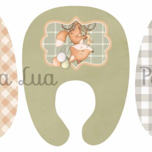 * @New Painel Babete pequeno Coleção Raposinhas