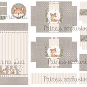 *@NEW Painel Enxoval Criança Coleção Raposinhas
