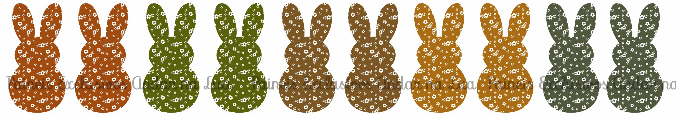 Boneco Coelho flores - loja