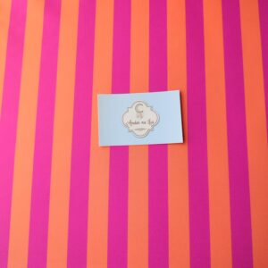 Nylon Impermeável Coleção Riscas Rosa e Laranja