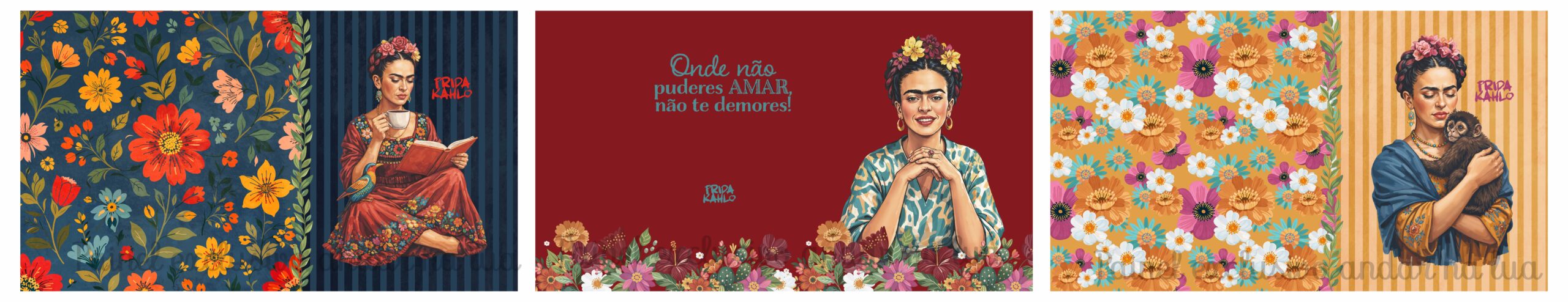 *@ NEW Painel Capas para Livros Ajustável Coleção Frida